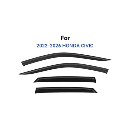 Window Visors Rain Guards for 2022 2023 2024 2025 2026 Honda Civic Sedan