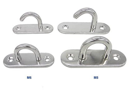 Stainless Steel Ceiling Hooks & Wall Hangers (4 Count)