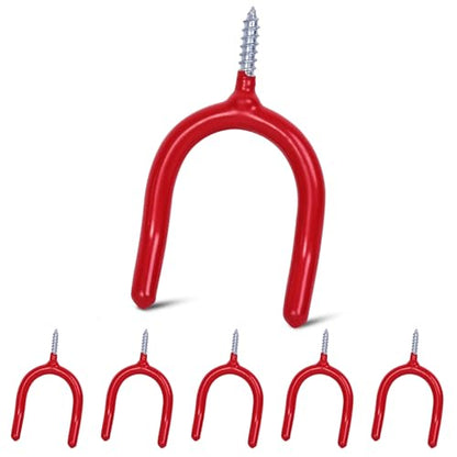6 Pack Garage Storage System Steel U Hooks with Anti (6 Count)