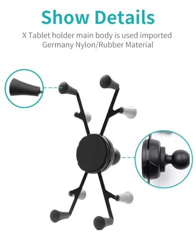 Tablet Mount with Composite Double Socket Arm