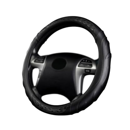 Faux Leather Heavy Duty Inner Ring car Steering Wheel Cover 14.5