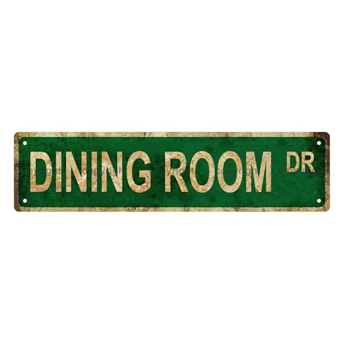 DINING ROOM DR SPACE Metal Tin Street Sign Bar Cafe Garage Cave Home Room Wall Bathroom Farmhouse Garden Porch Patio Decor