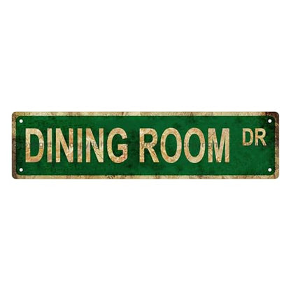 DINING ROOM DR SPACE Metal Tin Street Sign Bar Cafe Garage Cave Home Room Wall Bathroom Farmhouse Garden Porch Patio Decor