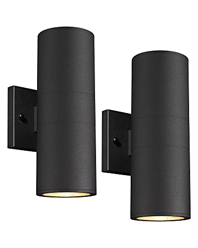 Cylinder Outdoor Wall Sconce Lights (2 count)