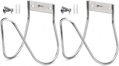 Garden Hose Holder Stainless Steel Small Wall Mount Garden Hose Hook (2 Count)