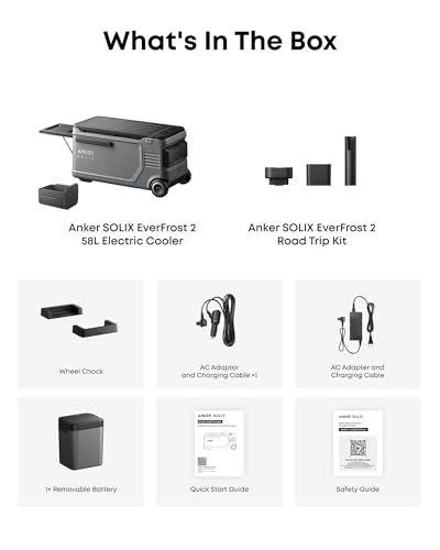 SOLIX EverFrost 2 58 L Electric Cooler and Road Trip Kit