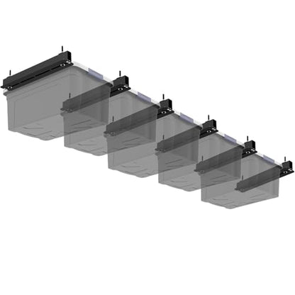 6 Pack Overhead Storage Bin Rack Heavy Duty Rack Ceiling Garage Storage (6 Count)