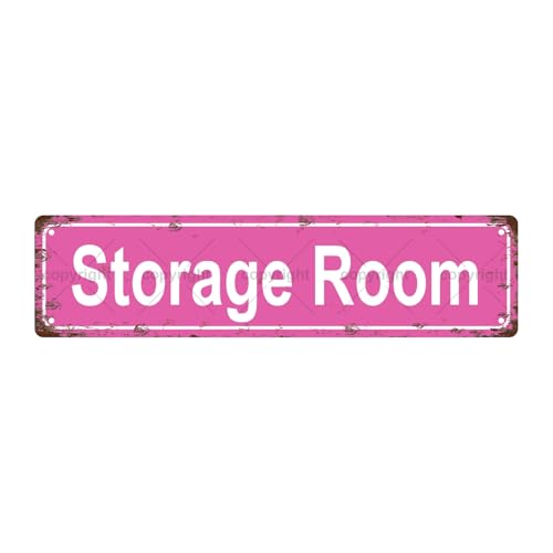 STORAGE ROOM SPACE Metal Tin Street Sign Bar Cafe Garage Cave Home Room Wall Bathroom Farmhouse Garden Porch Patio Decor