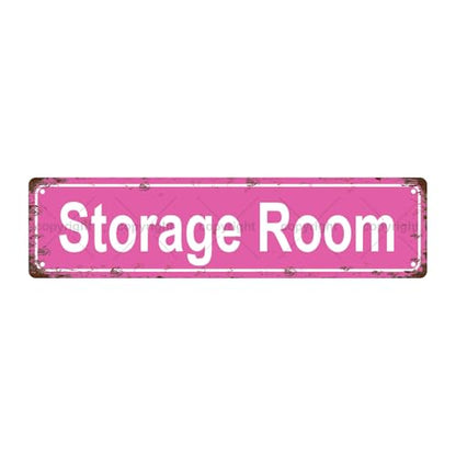 STORAGE ROOM SPACE Metal Tin Street Sign Bar Cafe Garage Cave Home Room Wall Bathroom Farmhouse Garden Porch Patio Decor