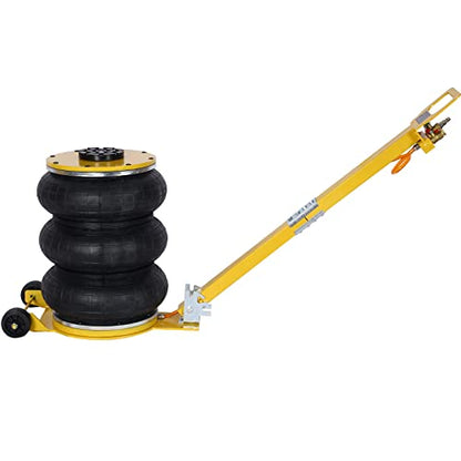 5T Triple Bag Air Jack 11000lbs Pneumatic Jack 3s Fast Lift Up 16in Airbag Jack with Adjustable Long Handle Heavy Duty Triple Air Bag Jack Lift for Cars Garage