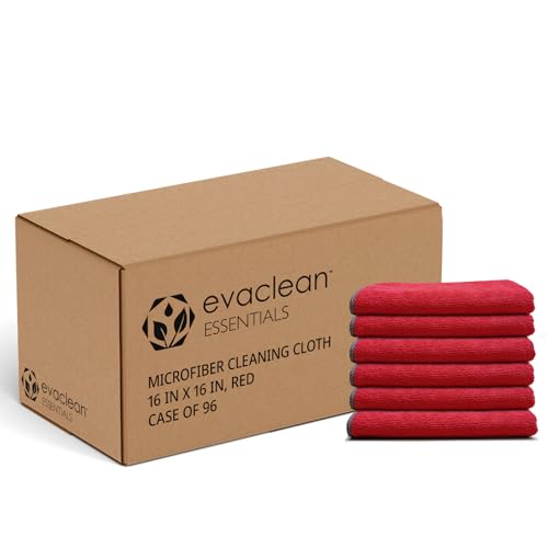 Essentials Premium Microfiber Cleaning Cloth 16"x16" (96 Count)