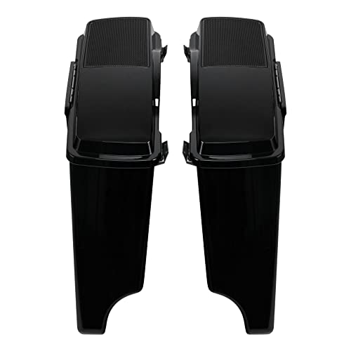 Motorcycle Saddlebags 5" Stretched Extended Hard Saddle BagsW (2 Count)