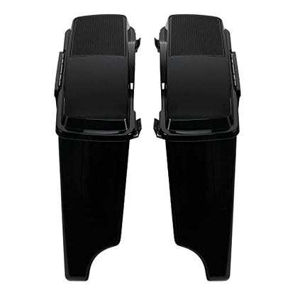 Motorcycle Saddlebags 5" Stretched Extended Hard Saddle BagsW (2 Count)
