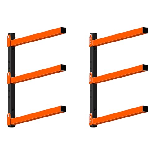 Heavy Duty Wall Mounted Lumber Storage Rack (4 Count)