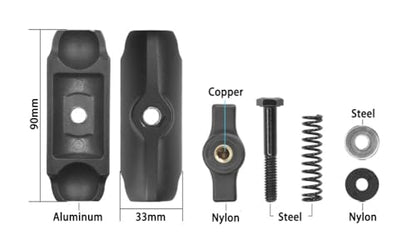 Motorcycle Phone Mount with Aluminum Alloy Arm and U
