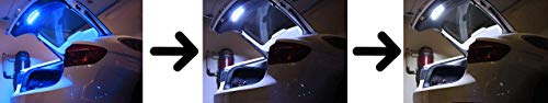 12" Color Changing from Blue to White 18 SMDs 5050 LED Light Strip for Fit Car Trunk Cargo Area Interior Ambient Illumination Decoration