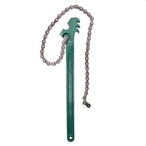 16 Inch Heavy Duty Chain Wrench with 27" Adjustable Chain for 1.5"