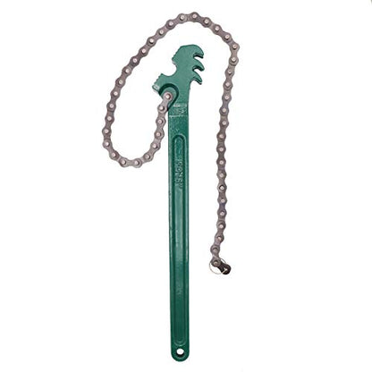 16 Inch Heavy Duty Chain Wrench with 27" Adjustable Chain for 1.5"