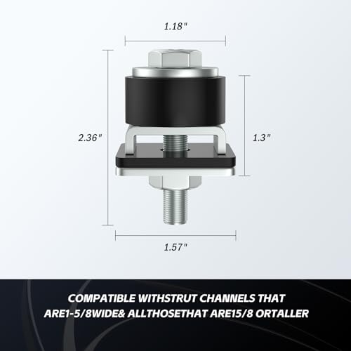 Anti Skid designTrolley Roller Wheels Limit Trolley Assembly Positioning for Unistrut Strut Channel with 1 (2 Count)