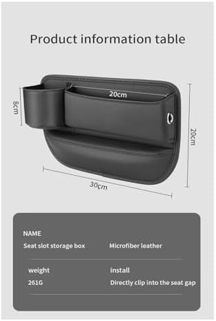 Car Seat Organizer Car Leather Seat Gap Multifunction Crevice Water Cup Holder Storage Box Compatible with Tesla Compatible with Model 3 Compatible with Model Y