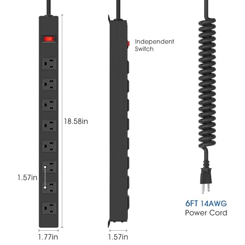 Heavy Duty Power Strip (2 Count)