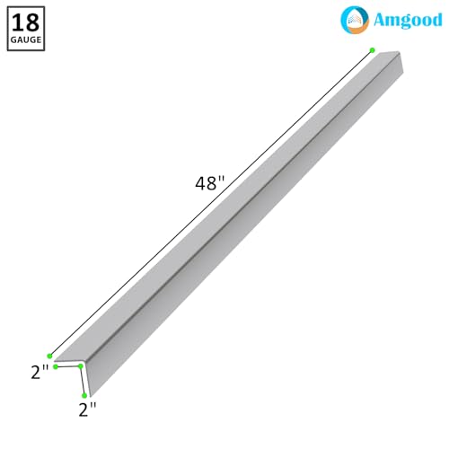 Pack of 5 2 in. x 2 in. x 48 in. Stainless Steel Inside Corner Guard