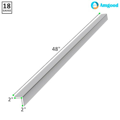 Pack of 5 2 in. x 2 in. x 48 in. Stainless Steel Inside Corner Guard