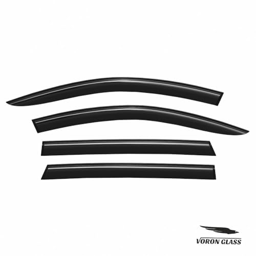 Tape on Extra Durable Rain Guards for Hyundai Santa Fe 2019 (4 Count)