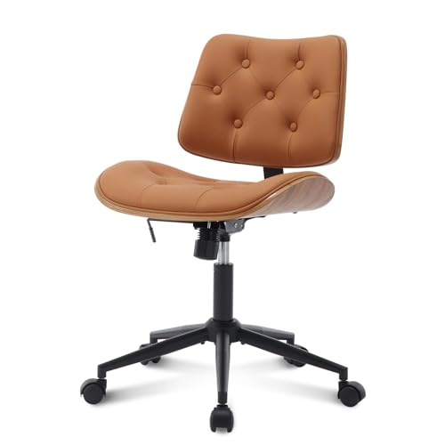 Armless Home Office Chair in Button Style