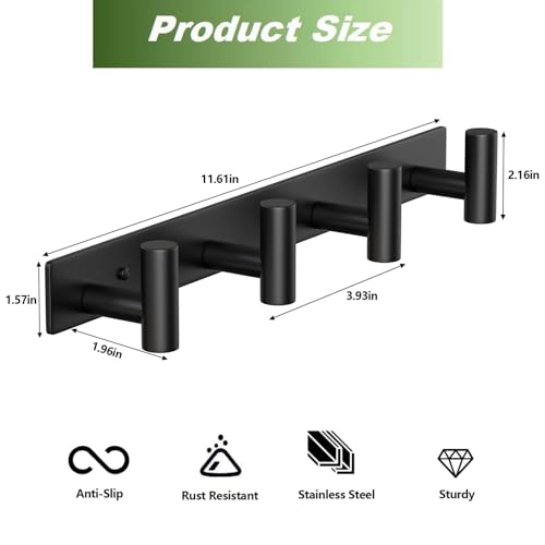 Coat Rack Wall Mounted (2 Count)