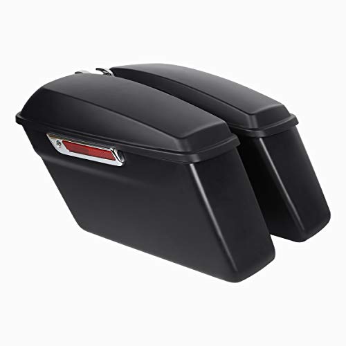 Motorcycle Saddlebags with Chrome Conversion Brackets Fit For Harley Softail Deluxe Heritage Softail 1984