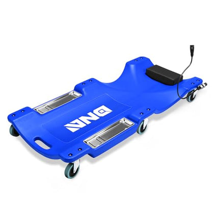 40 Inch Low Profile Plastic Rolling Garage Shop Floor Creeper with LED Light