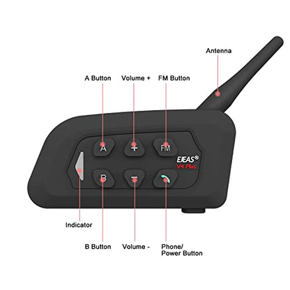V4 Plus Motorcycle Bluetooth Headset