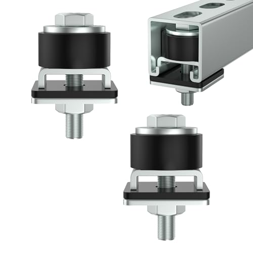 Anti Skid designTrolley Roller Wheels Limit Trolley Assembly Positioning for Unistrut Strut Channel with 1 (2 Count)