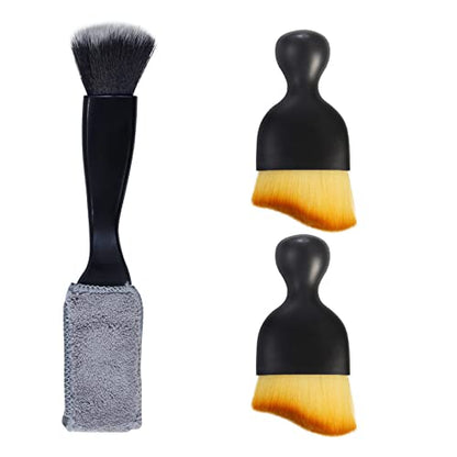3 PCS Car Interior Detail Dust Brush (3 Count)