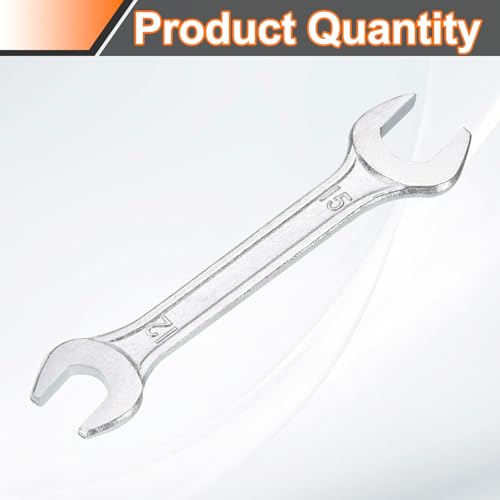 Double Open End Wrench 12mm x 15mm Metric 15 Degree Offset Angle Small Flat Head Wrench Galvanizing Open Ended Spanner for Automotive Repair Furniture Assembly