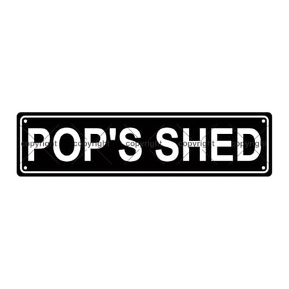 POP'S SHED SPACE Metal Tin Street Sign Bar Cafe Garage Cave Home Room Wall Bathroom Farmhouse Garden Porch Patio Decor