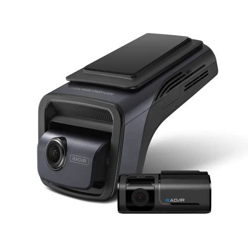 U3000 4K Dash Cam Front and Rear 2CH STARVIS 2 Sensor Super Night Vision Dashcam for Car Camera 5GHZ WiFi GPS Radar Buffered Parking Mode CPL Filter Red Light Speed Camera Alerts OBD Cable