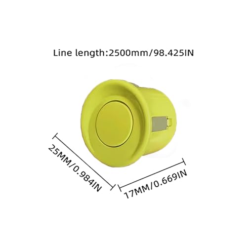 Parking Sensor Kit Backup Sensor Kit Reverse Sensor for Car 20 Color Options for Probes Adjustable Alarm Volume Professional Sensore de Reversa para Carro Safe Driving Assistant LightYellow