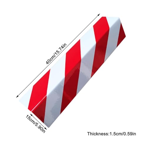 2 Packs 40 * 15 * 1.5cm Garage Wall Protector Foam Wall Corner Guard for Parking Garages Wall Edge Protector with Reflective Safety Stripe