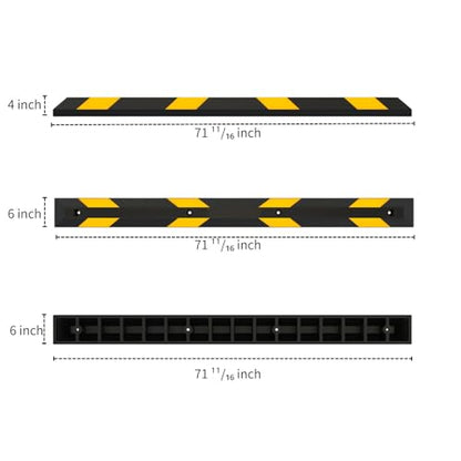 Heavy Duty Parking Curb Wheel Stop (2 Count)