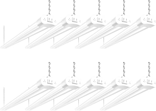10 Pack 4FT Linkable LED Utility Light Fixture (10 Count)