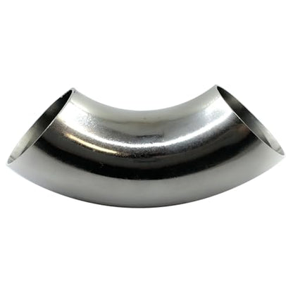 OD 1.25 Inch 90 Degree Stainless Steel Bend Tube Exhaust Elbow Pipe for Car Modified Exhaust System 1.25" Piping Silver Tone
