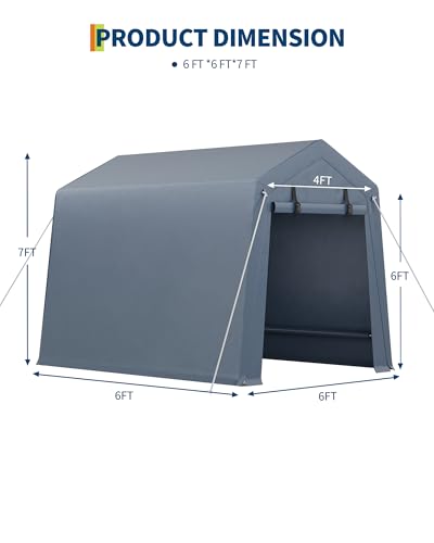6x6 ft Outdoor Storage Shed