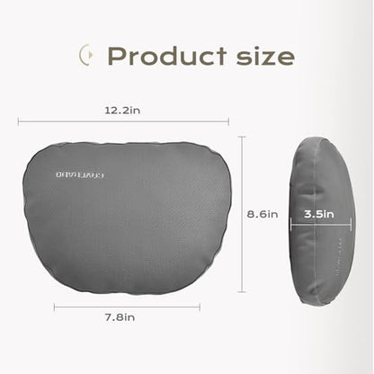 Leather Car Headrest Pillow Car Neck Pillow with Adjustable Strap