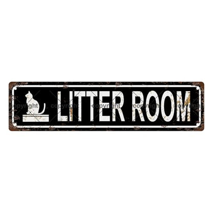 LITTER ROOM SPACE Metal Tin Street Sign Bar Cafe Garage Cave Home Room Wall Bathroom Farmhouse Garden Porch Patio Decor