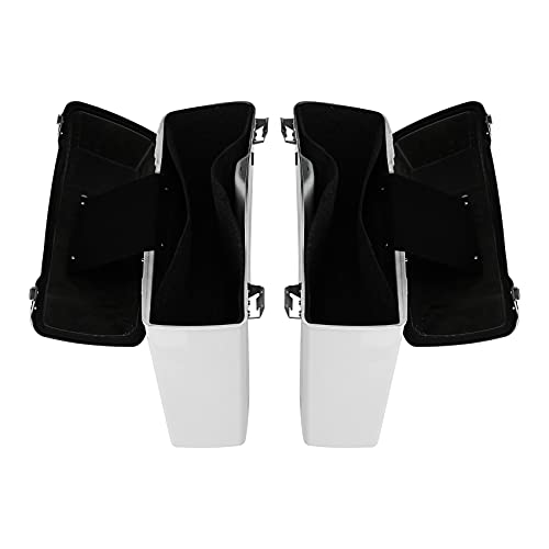 White Hard Saddlebags Fit for Harley Touring Road Glide King Street Glide Electra Glide 1994 (2 Count)