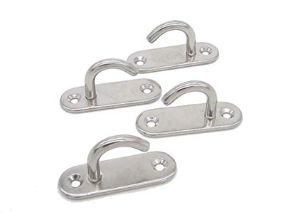 Stainless Steel Ceiling Hooks & Wall Hangers (4 Count)