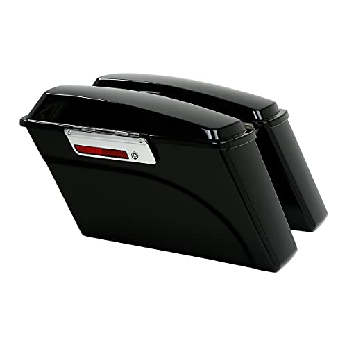 Motorcycle Hard Saddlebags with Chrome Conversion Brackets Fit For Harley Softail Deluxe Heritage Softail 1984