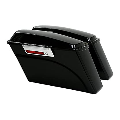 Motorcycle Hard Saddlebags with Chrome Conversion Brackets Fit For Harley Softail Deluxe Heritage Softail 1984